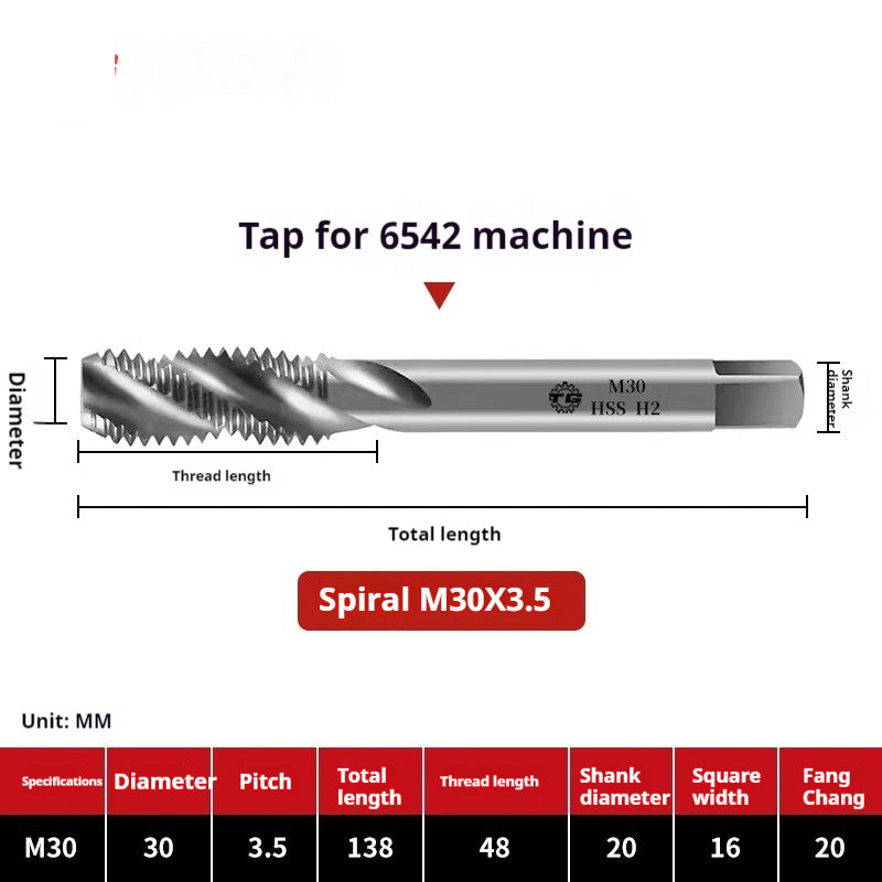 2109-Spiral tap tapping M2 fine tooth iron, aluminum, copper steel, stainless steel, special tapping drill bit M3M4M5M6 Shandong Denso Pricision Tools Co.,Ltd.